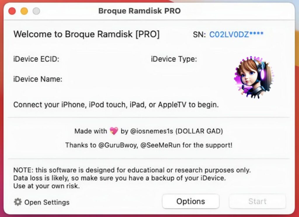 broque ramdisk free icloud bypass